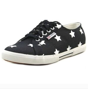 Superga Star 2950 Fantasy Canvas Sneakers Black White Stars New